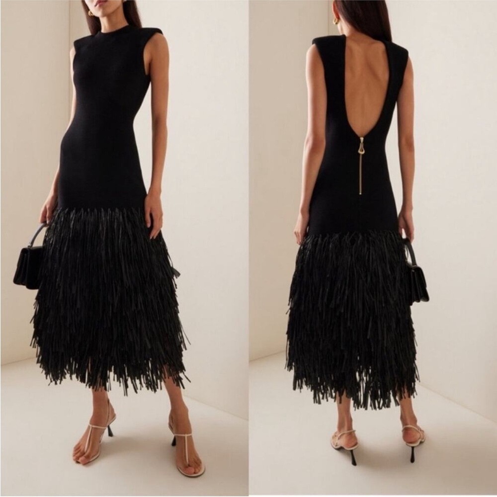 Rushes Knit Midi Dress